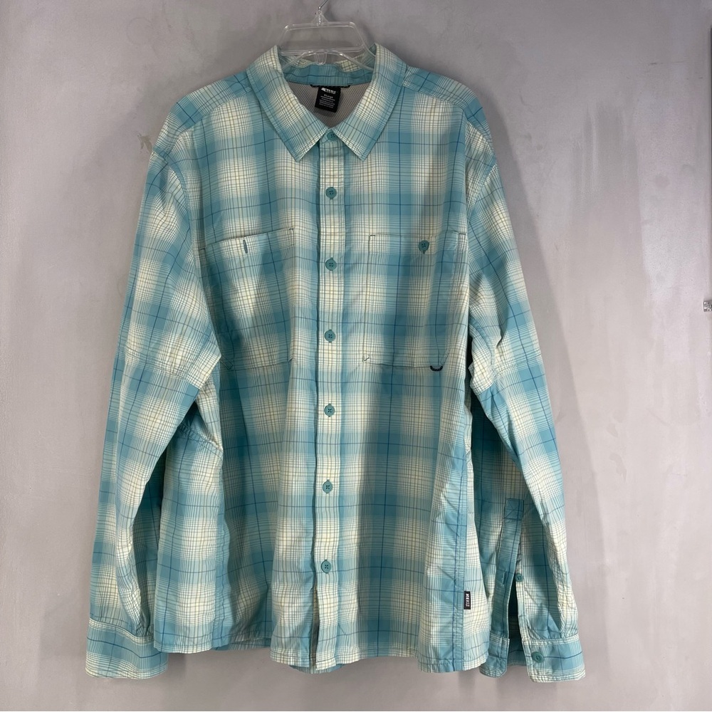 REI Co-op Button Up Shirt XL Men’s Plaid Long Sleeve Outdoor Hiking Vents